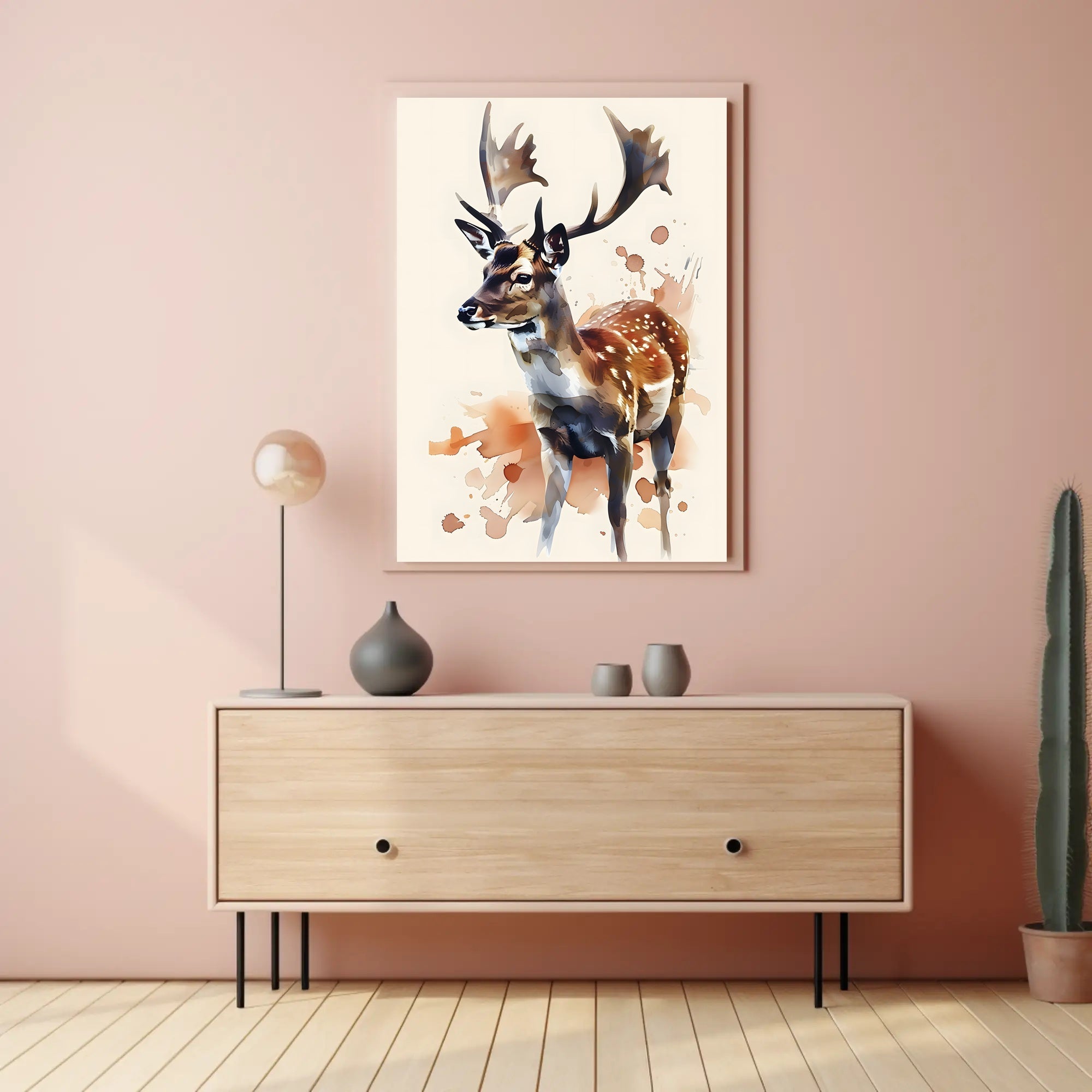 Majestic Deer Wildlife Poster Vintage Nature Print