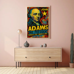 John Adams 2nd President of the United States Graffiti Pop Art Poster