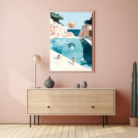 Surreal Beachscape Poster Dreamy Coastal Art Print