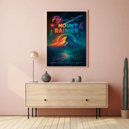 Mount Rainier Adventure Travel Poster