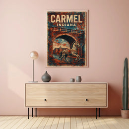 Carmel Indiana Vintage Charm Home Decor Poster