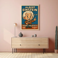 Einstein Relativity Science Heritage Inspiring Educational Wall Art Vintage Timeless Genius Physics Poster