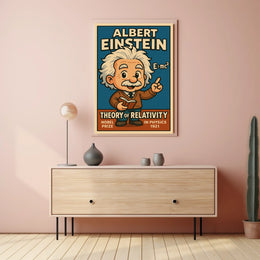 Einstein Relativity Science Heritage Inspiring Educational Wall Art Vintage Timeless Genius Physics Poster