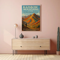 Rainbow Mountains Of China Poster