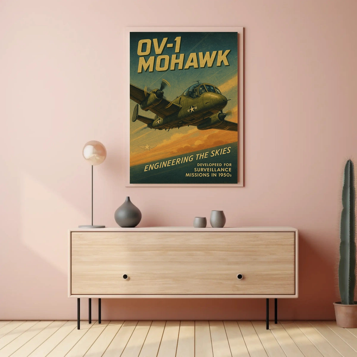 OV-1 Mohawk Engineering the Skies Poster