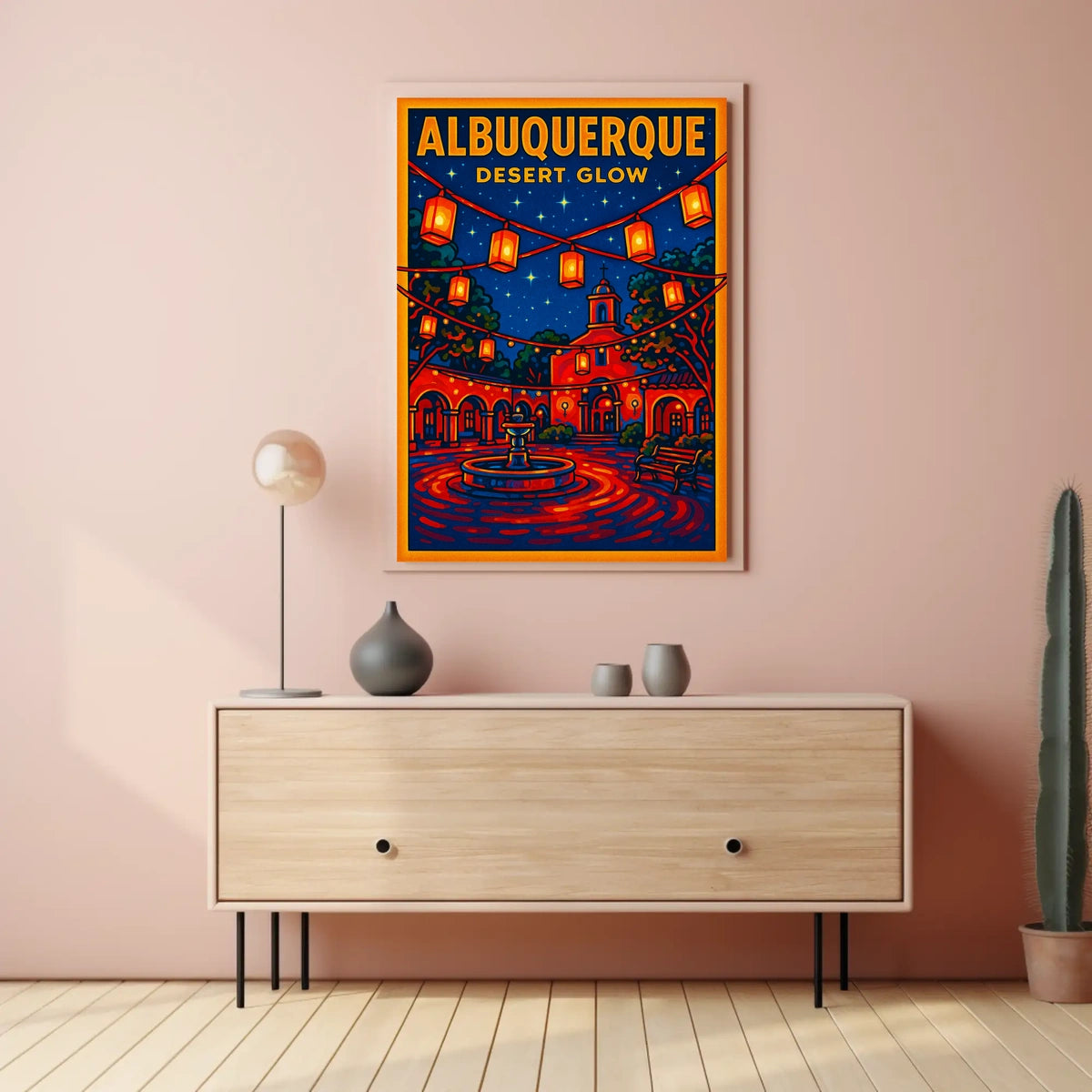 Albuquerque Desert Glow Poster