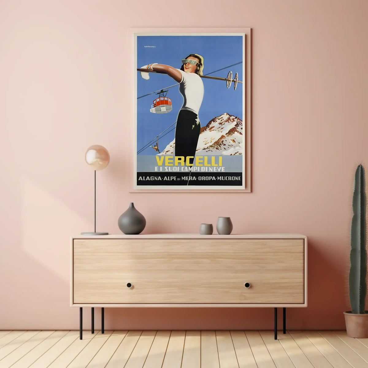 Vercelli Ski Resorts Poster