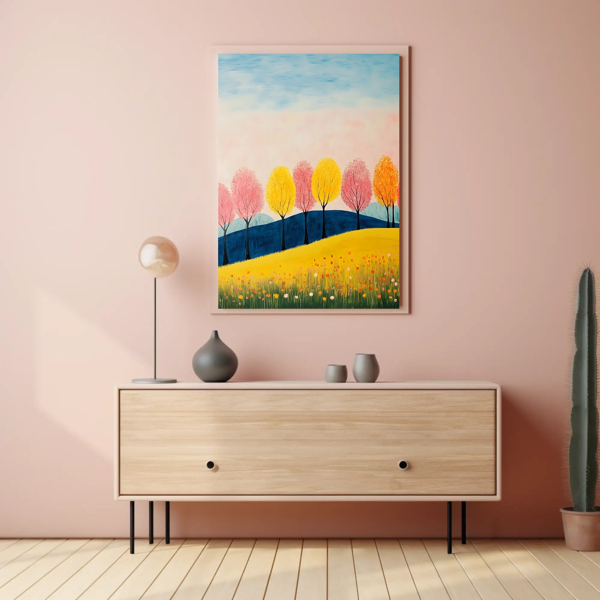 Seasons Landscape Vibrant Poster Wall Art Print