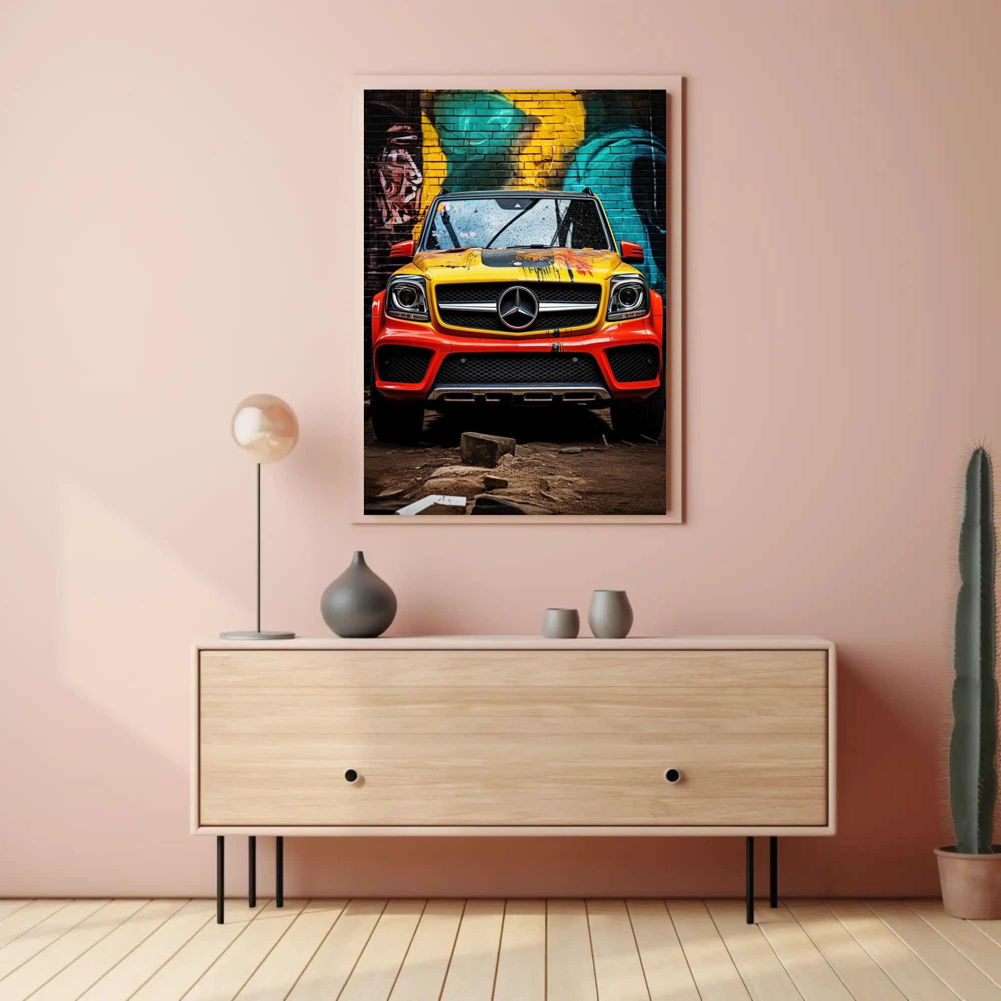 Vibrant Automotive Art Poster PosterGoat