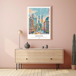 Vibrant Denver Cityscape Poster PosterGoat