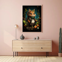 Enchanted Forest Poster Adventure Awaits Wall Art Decor