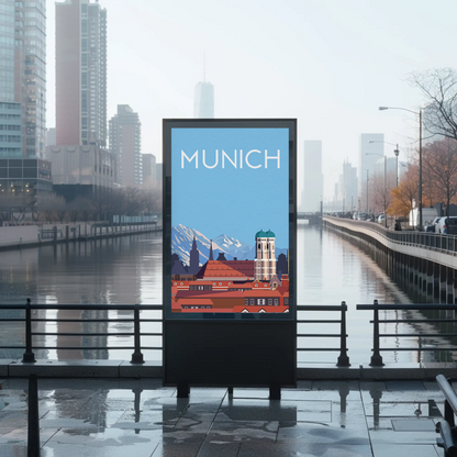 Minimalist Munich Travel Poster