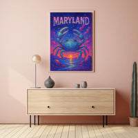 Maryland Starry Crab Poster