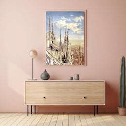 Gothic Architecture and Cityscape Poster PosterGoat