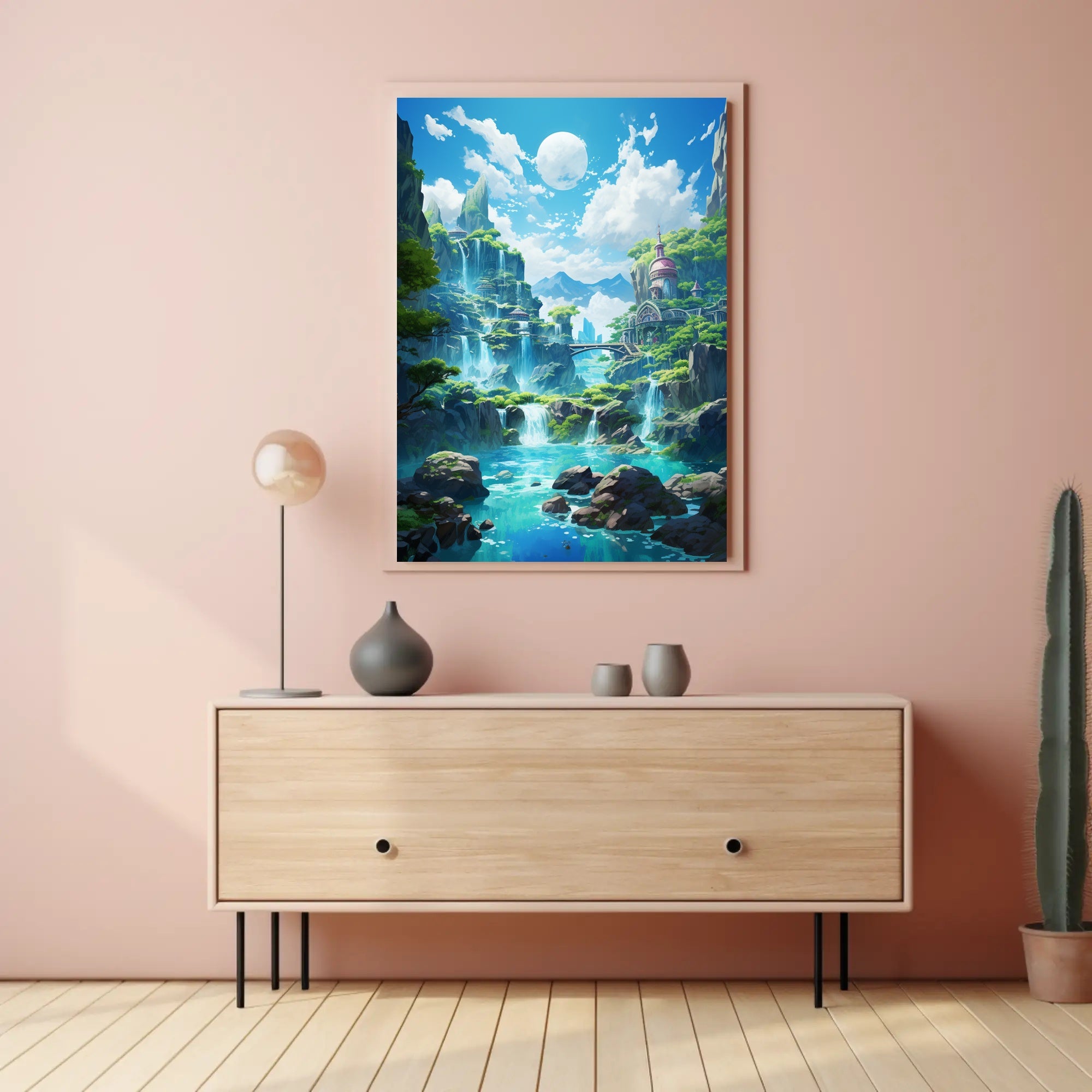 Enchanted Waterfall Paradise Poster