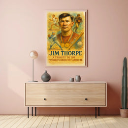 Jim Thorpe Legendary Athlete Tribute Poster