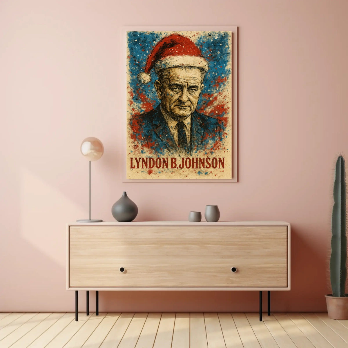 Lyndon B. Johnson 36th President of the United States Christmas SeriesPoster