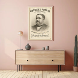 Chester A Arthur 21st President Sketch Poster Art Print PosterGoat