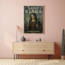 Saint Kiara: Vintage Religious Art Poster
