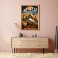 Las Vegas  Where the Past Meets the Future Poster PosterGoat