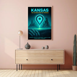 Kansas The Future Heart of America Poster PosterGoat