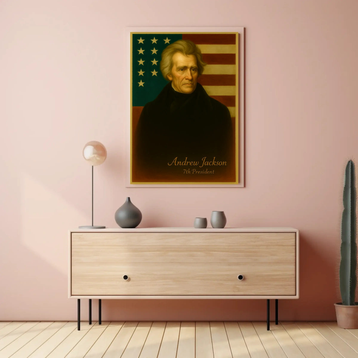 Andrew Jackson Vintage Patriotic American History Poster