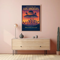 Los Angeles Dreams Vintage Travel Poster Art