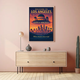Los Angeles Dreams Vintage Travel Poster Art