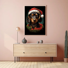 Dachshund Holiday Cheer Christmas Dog Breed Poster