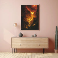 Epic Fiery Realm Adventure Poster - Fantasy or Mythology Poster PosterGoat