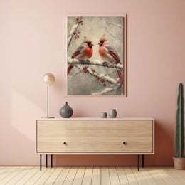 Winter Cardinals Poster