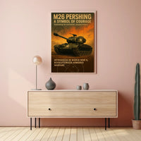 M26 Pershing Tank WWII Vintage Poster