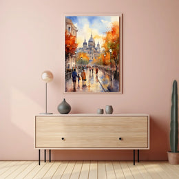 Scenic Autumn Cityscape, Cultural or Heritage Poster