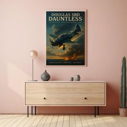 Dauntless Douglas SBD Vintage Aviation Poster