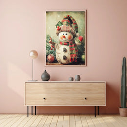 Festive Snowman Delight Poster