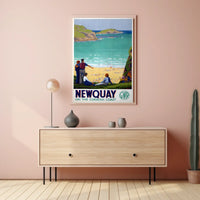 Newquay On The Cornish Coast Poster