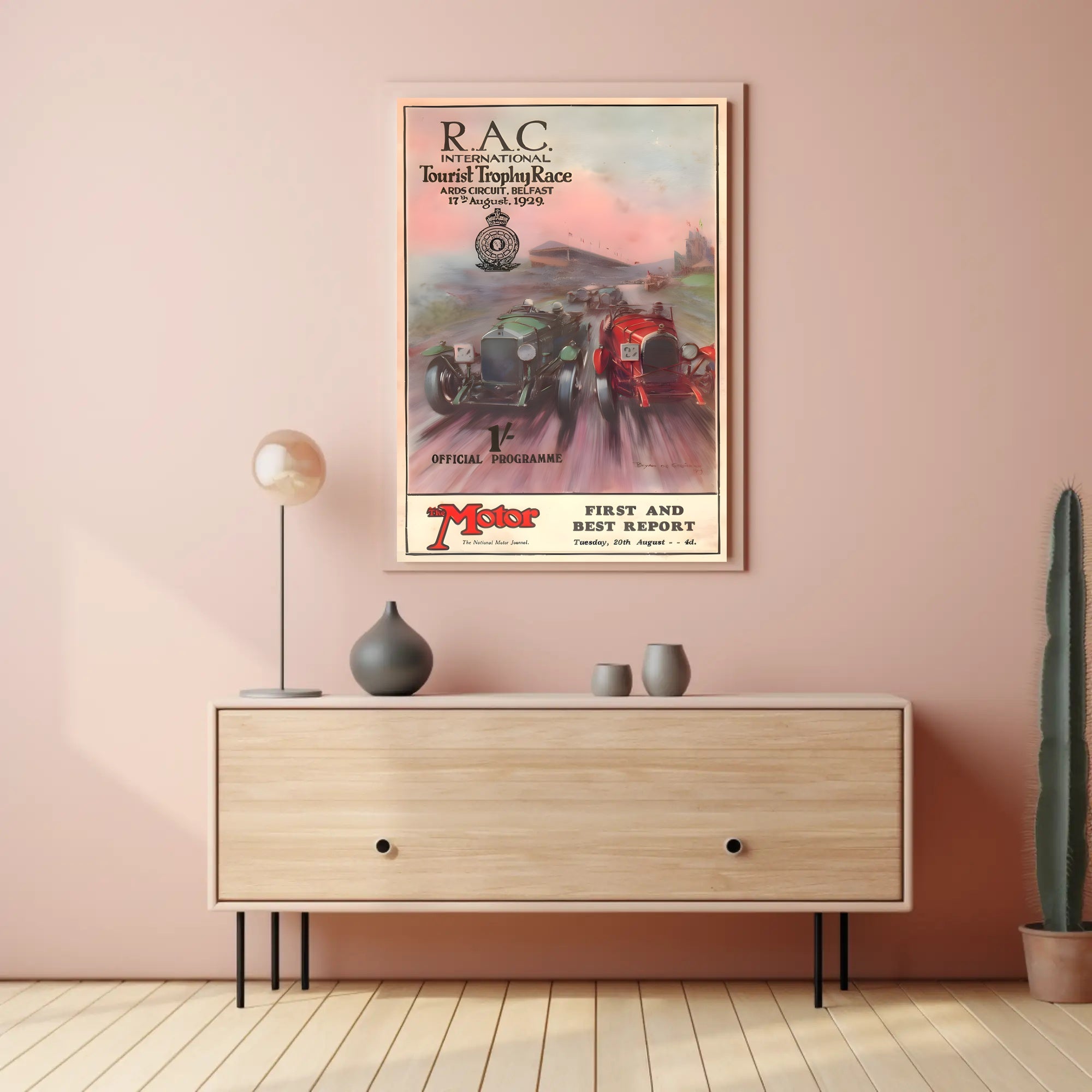 R.A.C. International Tourist Trophy Race 1929 Poster