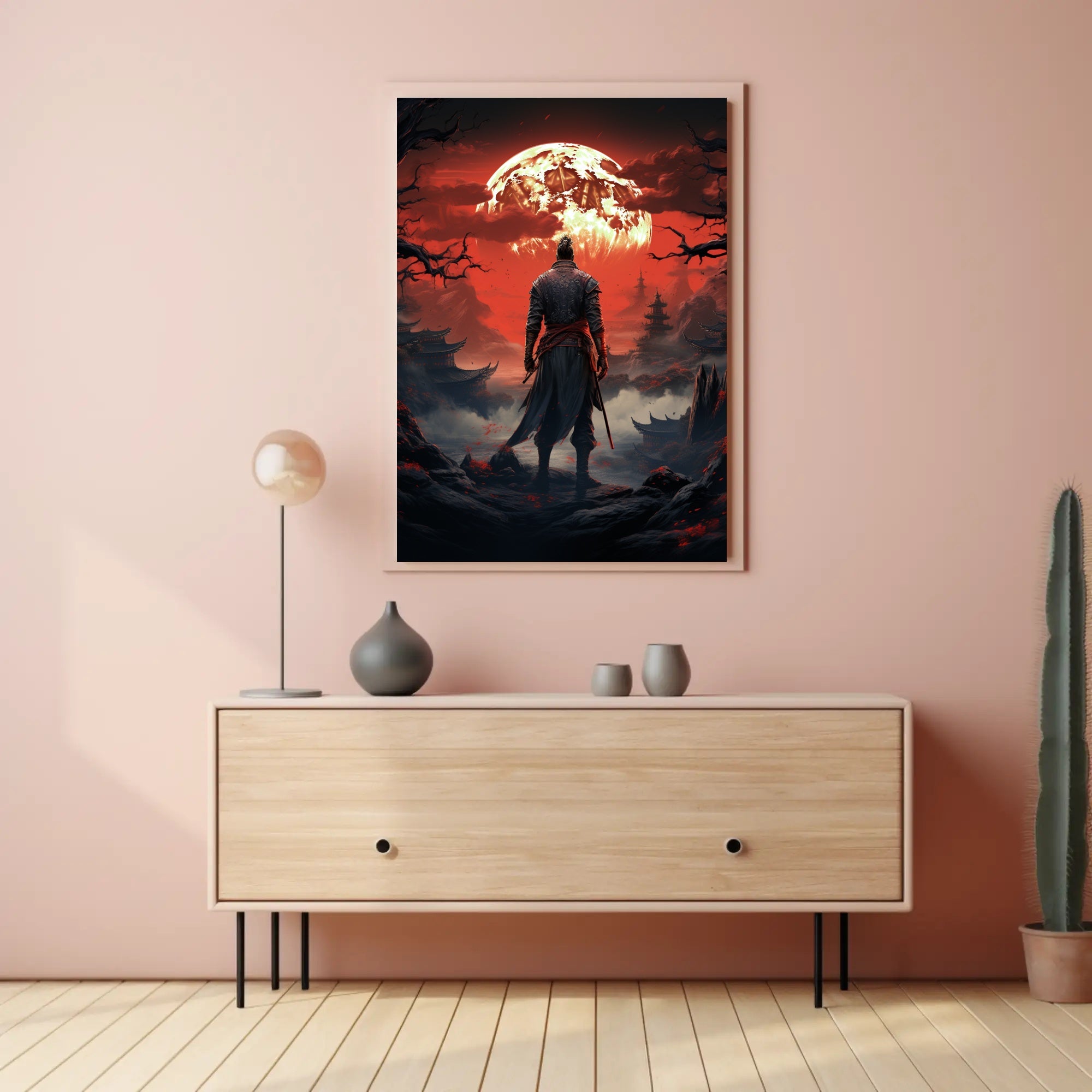 Warrior Under The Blood Moon Poster