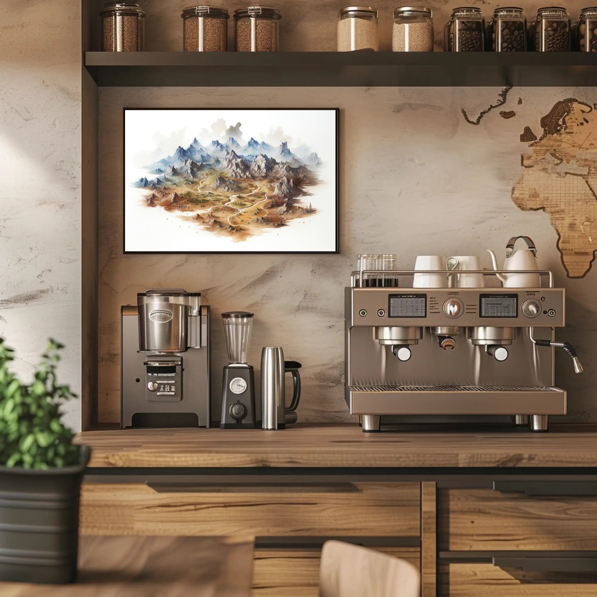 Fantasy Mountain Landscape Poster