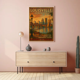Louisville, Kentucky Home of the Derby and Southern Charm Poster