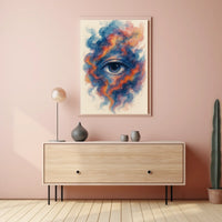 Ethereal Eye Watercolor Abstract Artistic Poster