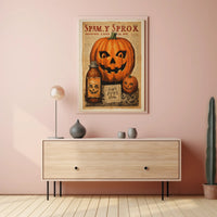 Vintage Halloween Pumpkin Vintage Poster