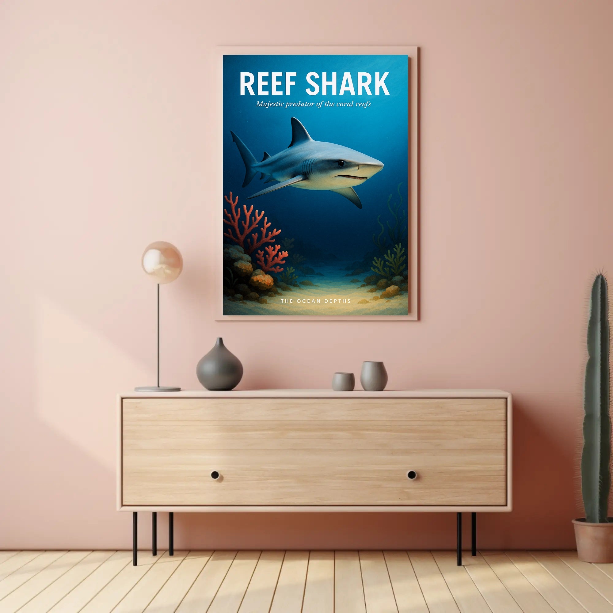 Reef Shark Majestic Predator Poster PosterGoat