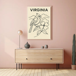 Virginia Nature Illustration Poster