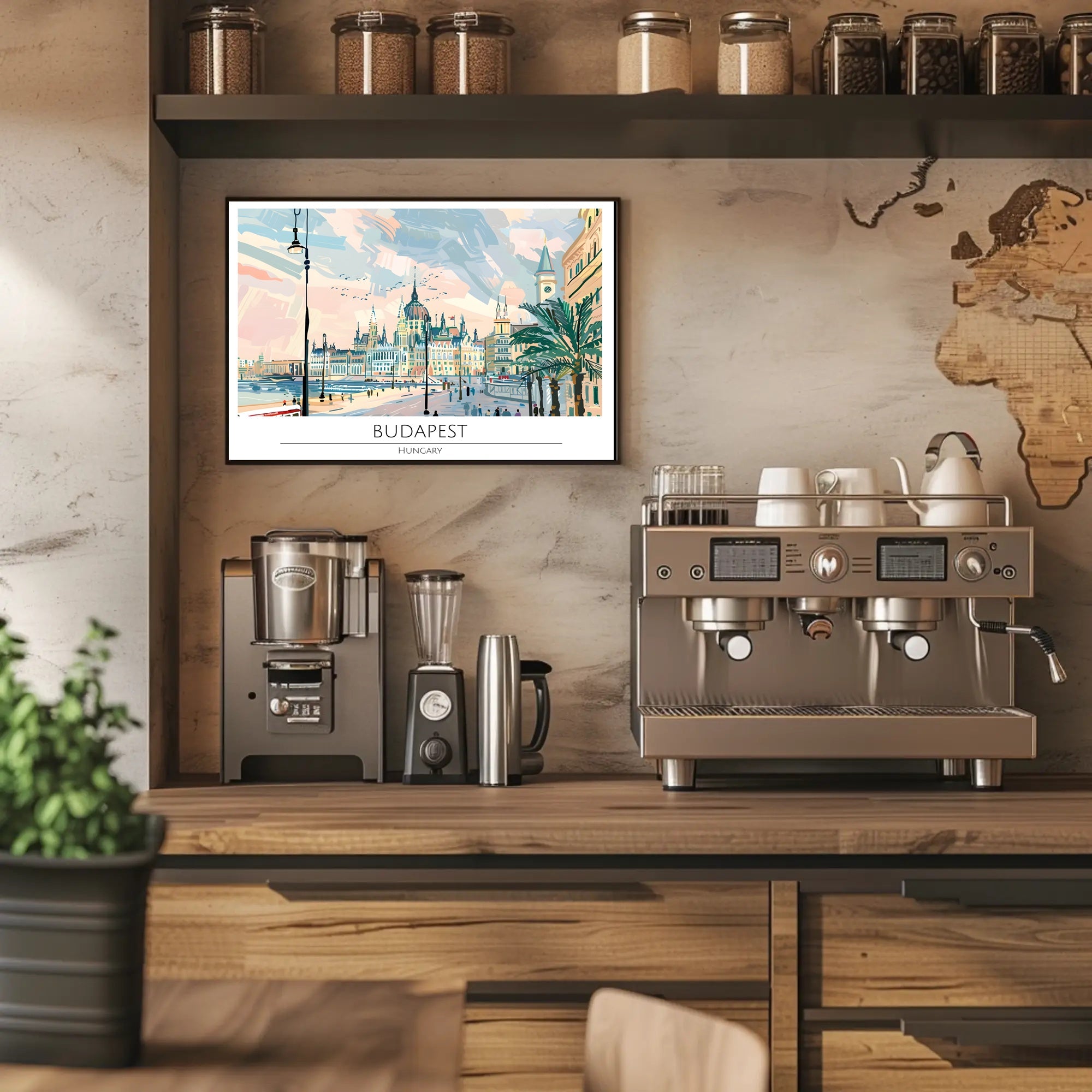 Budapest Cityscape Poster PosterGoat