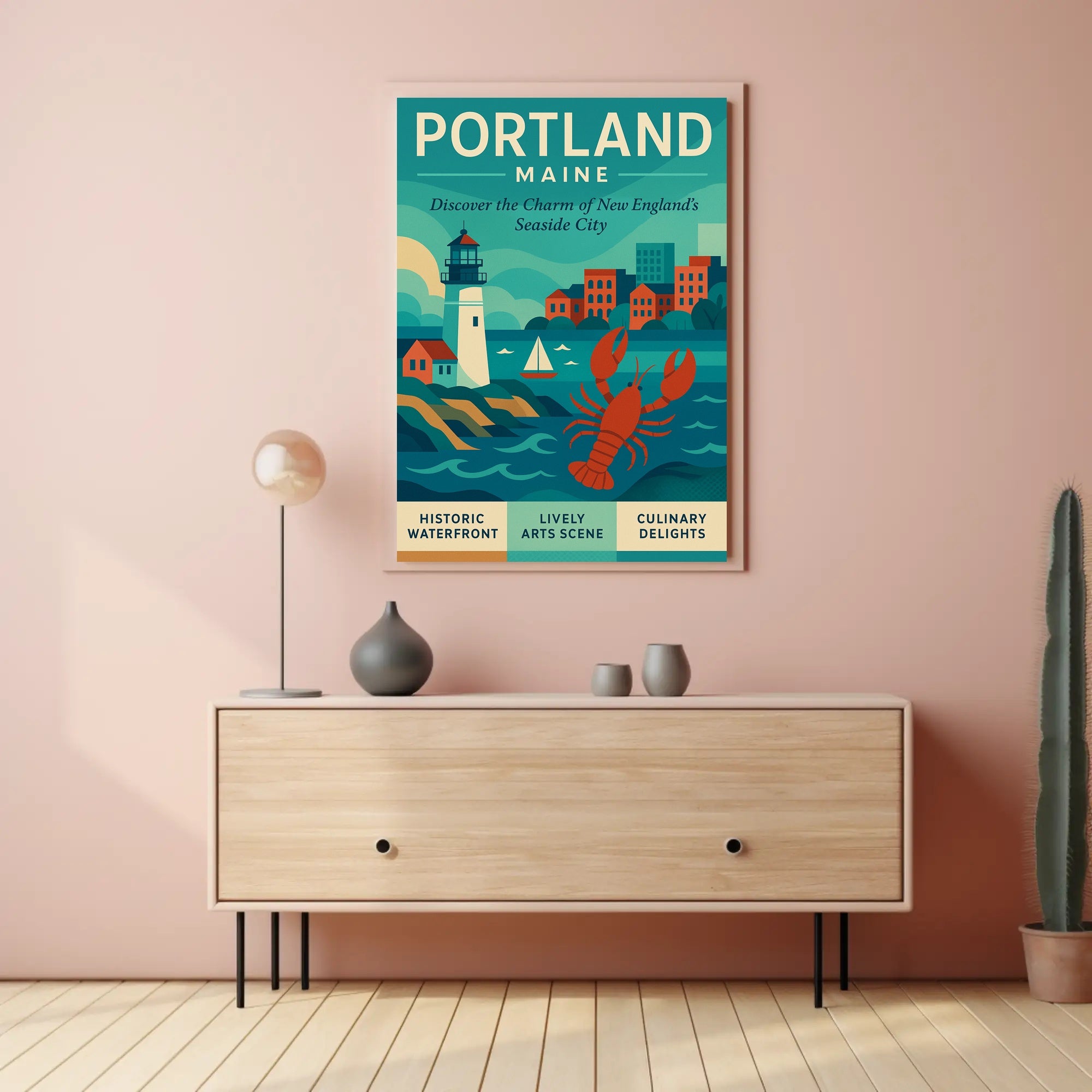 Portland Maine Vintage Travel Poster PosterGoat