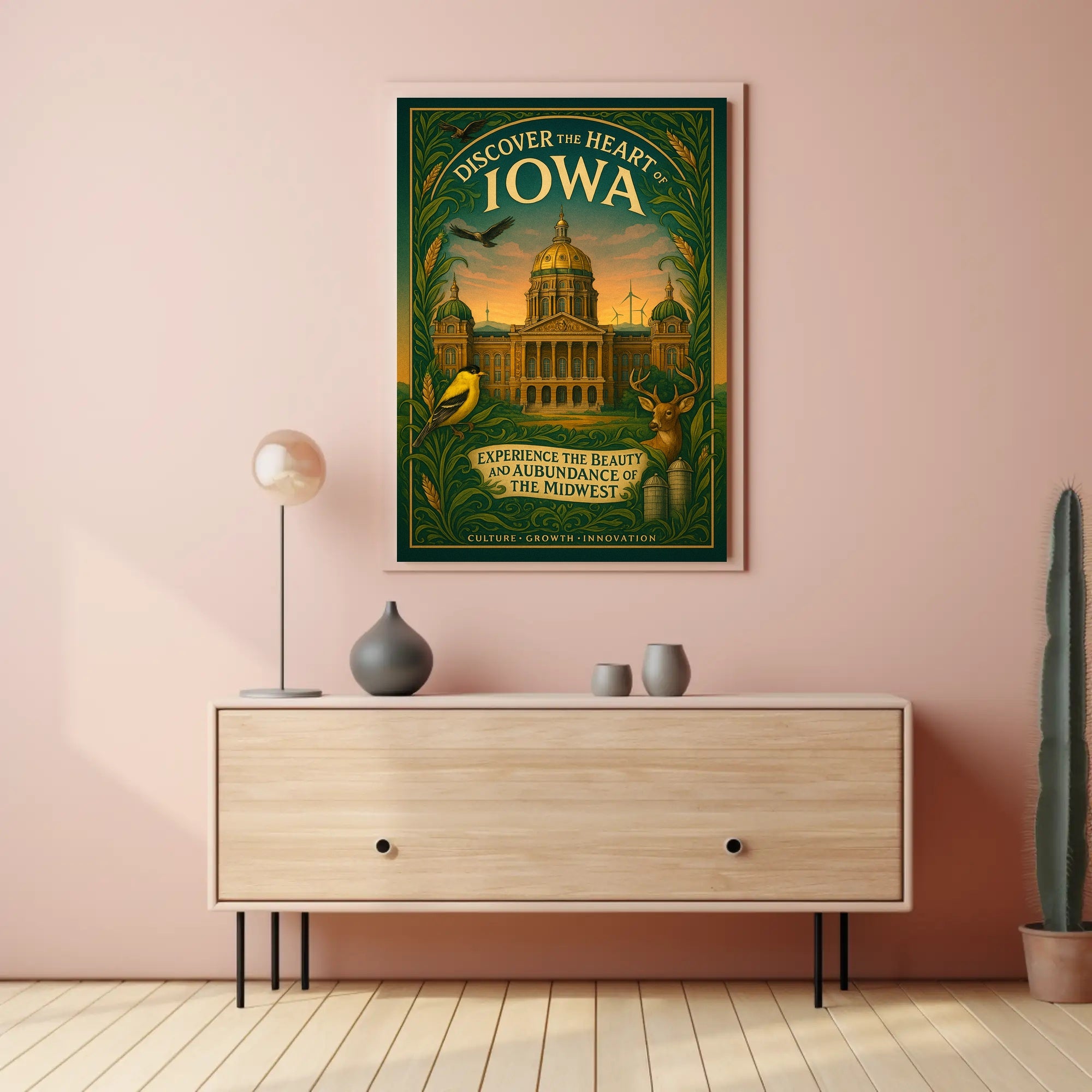 Discover The Heart Of Iowa Poster