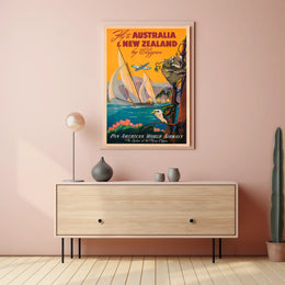Fly To Australia New Zealand By Poster