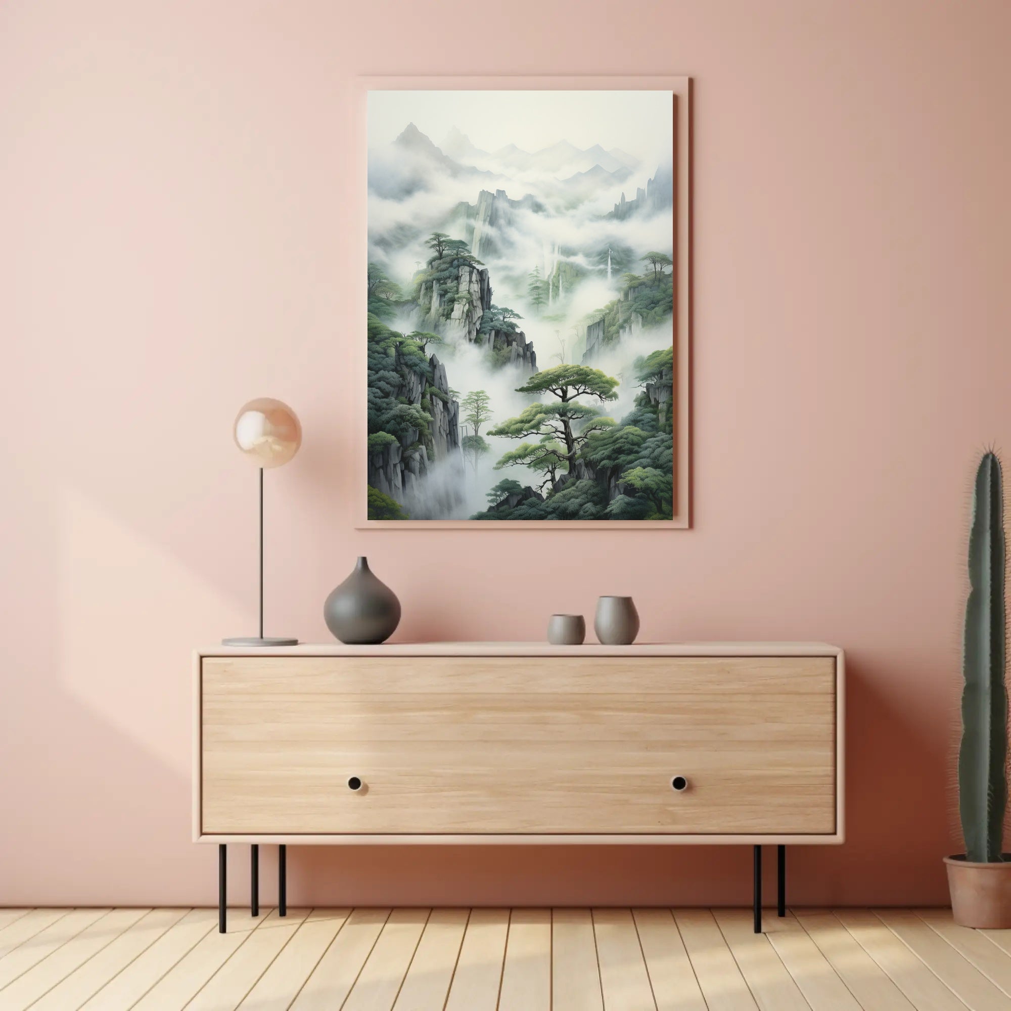 Serene East Asian Landscape Wall Art - Artistic Poster