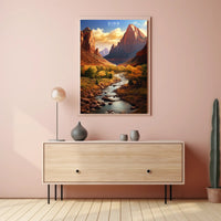 Zion National Park Scenic Travel Poster Print